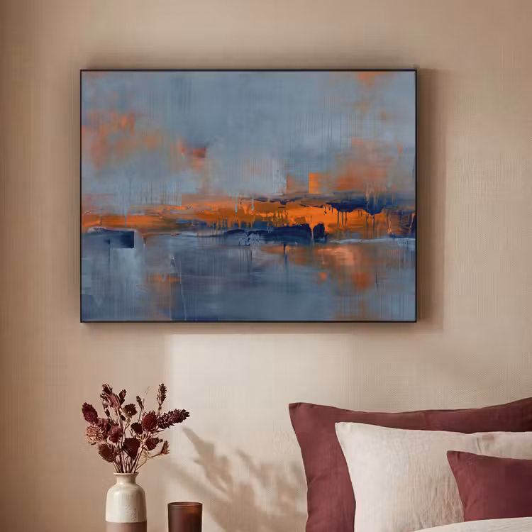 Art Frame - Abstract - Kleuren - Modern - Oranje - Grijs — 2