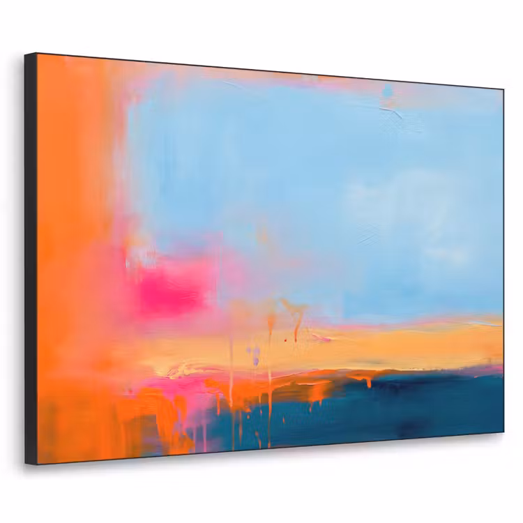 Art Frame - Abstract - Kleurvlakken - Modern - Oranje - Blauw — 1