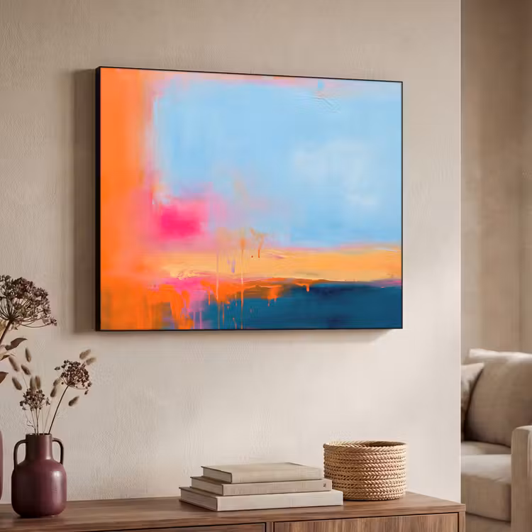 Art Frame - Abstract - Kleurvlakken - Modern - Oranje - Blauw — 4