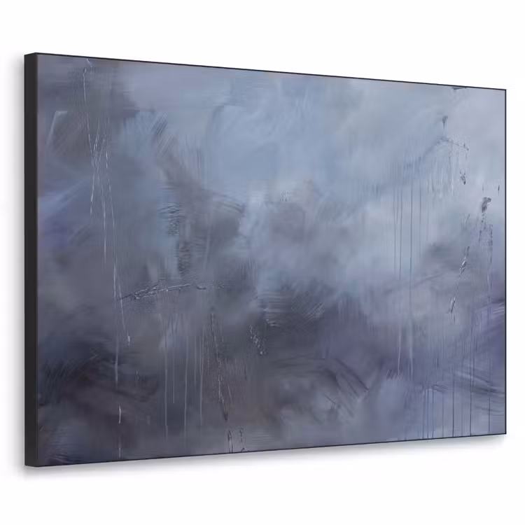 Art Frame - Abstract - Kwaststreken - Modern - Kunst - Grijs — 1