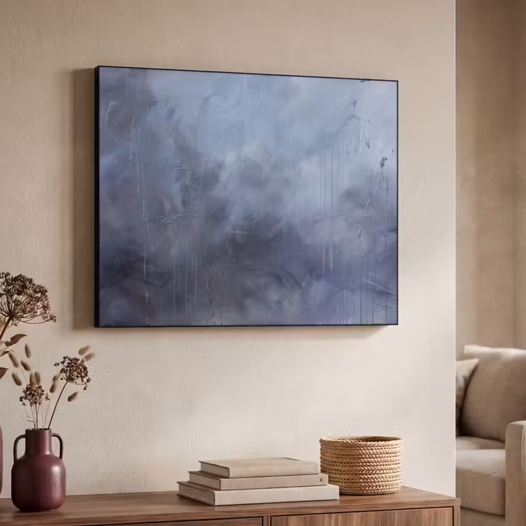 Art Frame - Abstract - Kwaststreken - Modern - Kunst - Grijs — 4