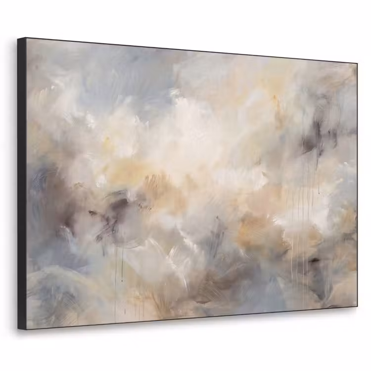 Art Frame - Abstract - Wolken - Sfeervol - Beige - Grijs — 1