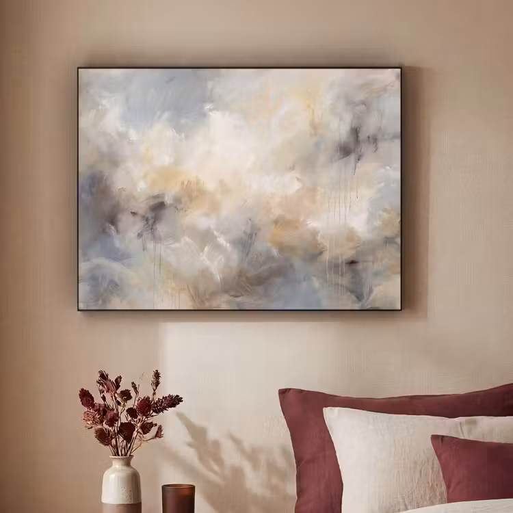 Art Frame - Abstract - Wolken - Sfeervol - Beige - Grijs — 2