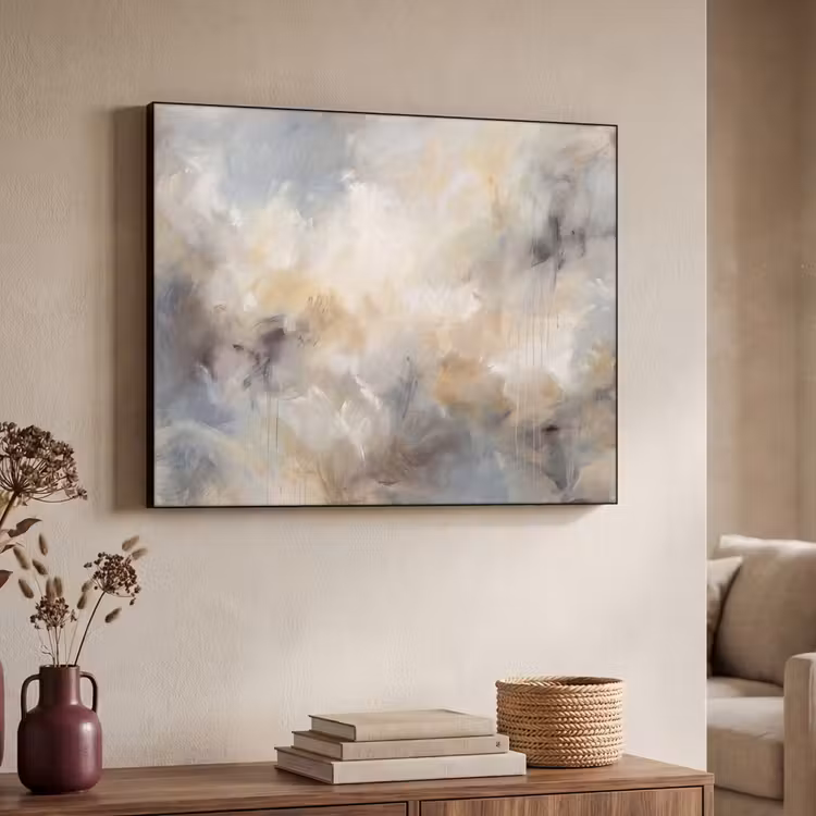 Art Frame - Abstract - Wolken - Sfeervol - Beige - Grijs — 4