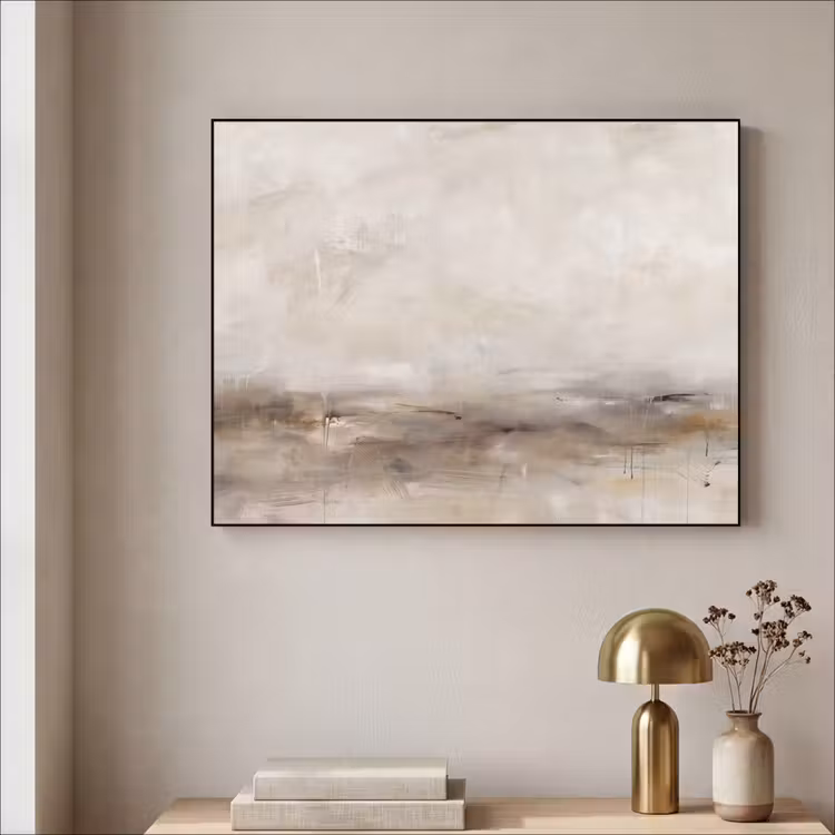 Art Frame - Abstrakt - Landschap - Modern - Beige - Kunst — 3