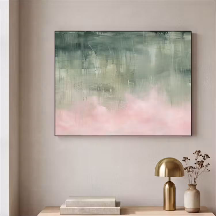 Art Frame - Kunst - Abstract - Modern - Groen - Roze — 3
