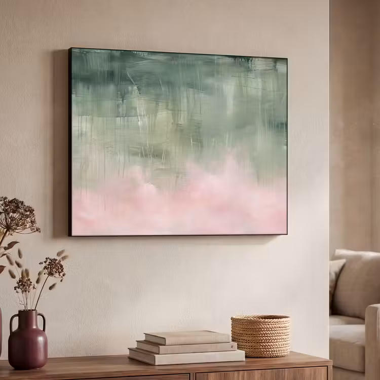 Art Frame - Kunst - Abstract - Modern - Groen - Roze — 4