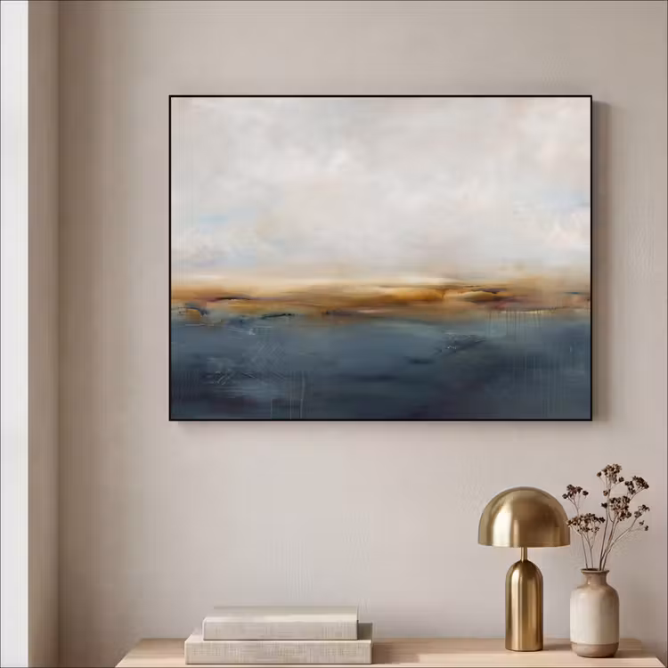 Art Frame - Abstract - Horizon - Water - Modern - Beige — 3