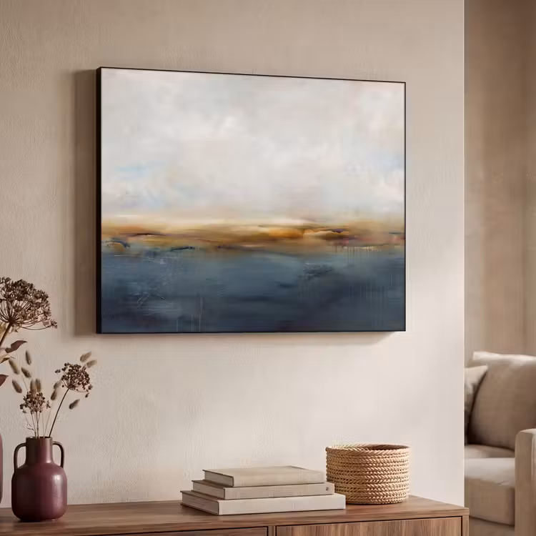 Art Frame - Abstract - Horizon - Water - Modern - Beige — 4