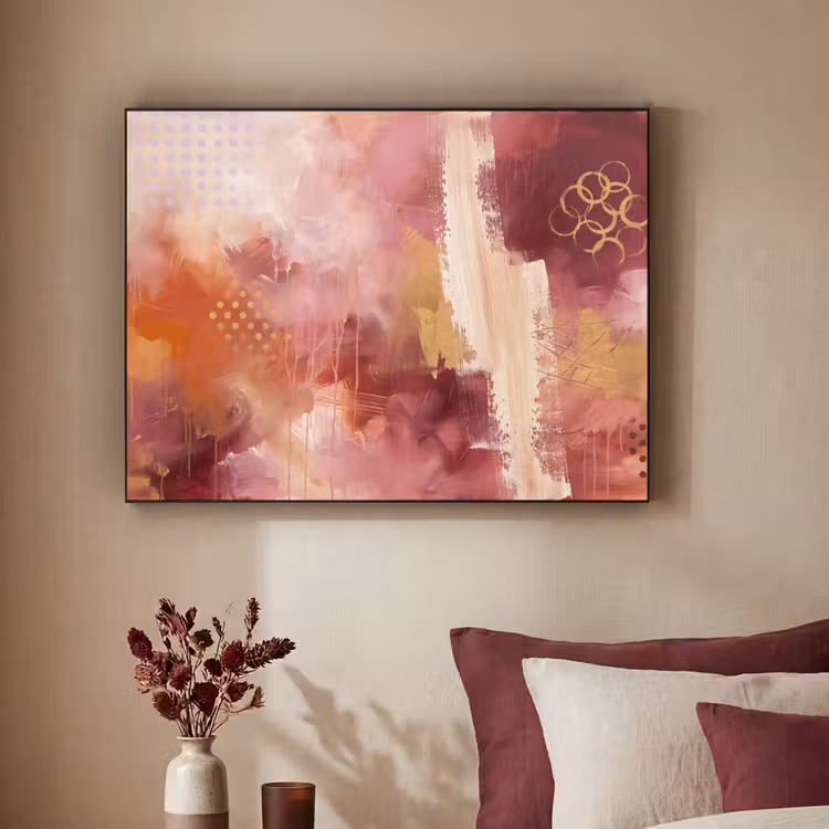 Art Frame - Abstract - Rood - Goud - Modern - Kunst — 2