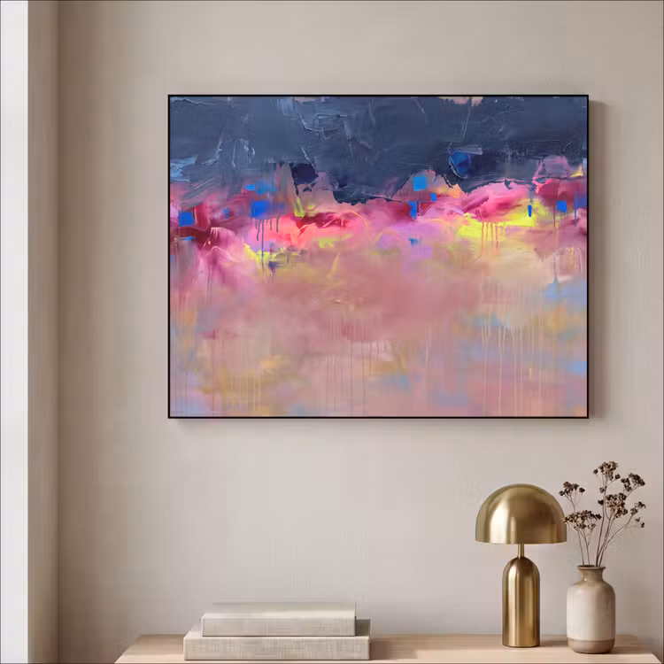 Art Frame - Abstract - Textuur - Kleuren - Modern - Roze — 3