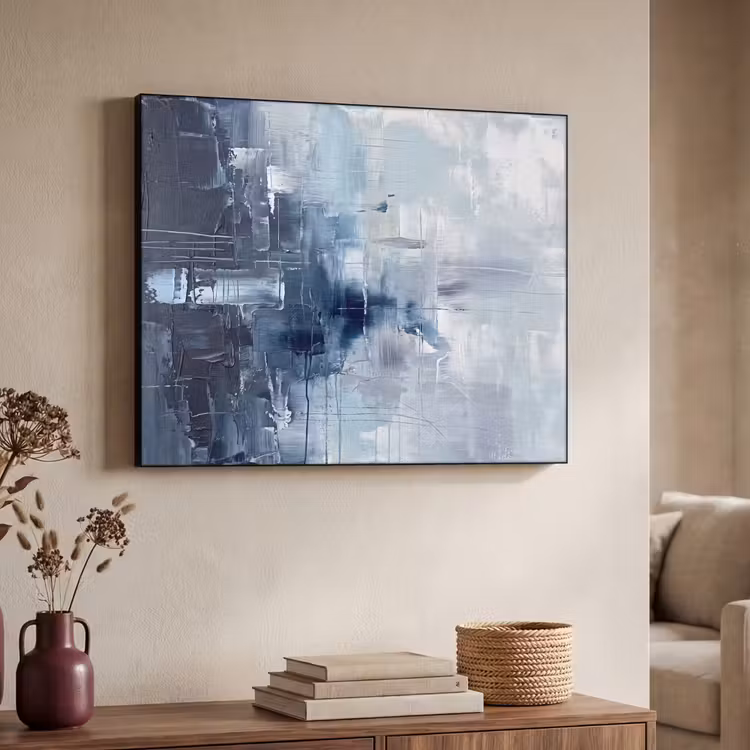 Art Frame - Abstract - Textuur - Kunst - Modern - Blauw — 4