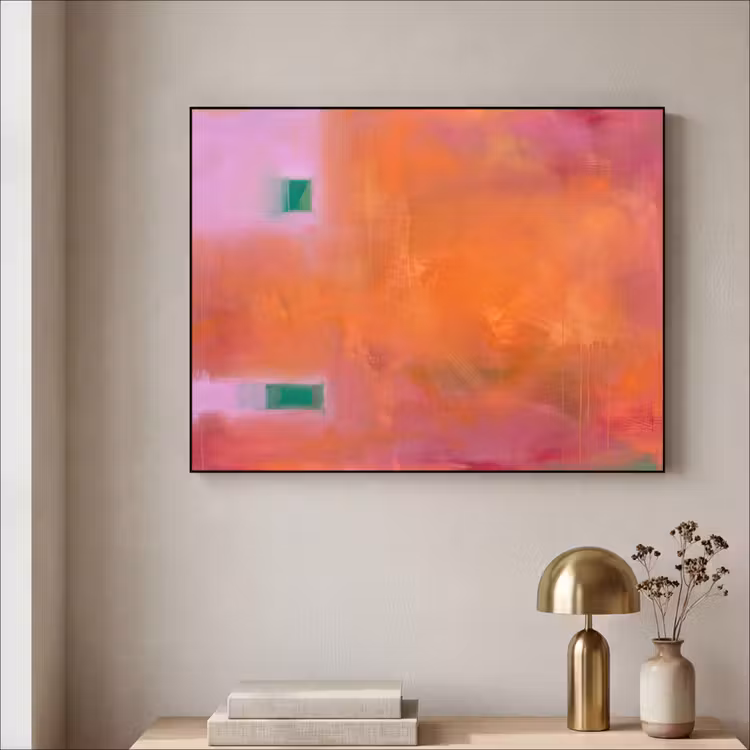 Art Frame - Abstract - Vlakken - Kunst - Modern - Oranje — 3