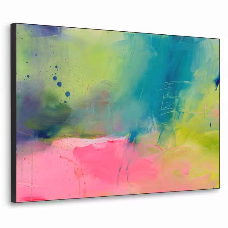 Art Frame - Abstract - Kleuren - Modern - Groen - Roze — 1