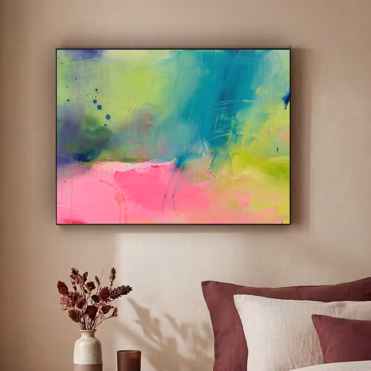 Art Frame - Abstract - Kleuren - Modern - Groen - Roze — 2