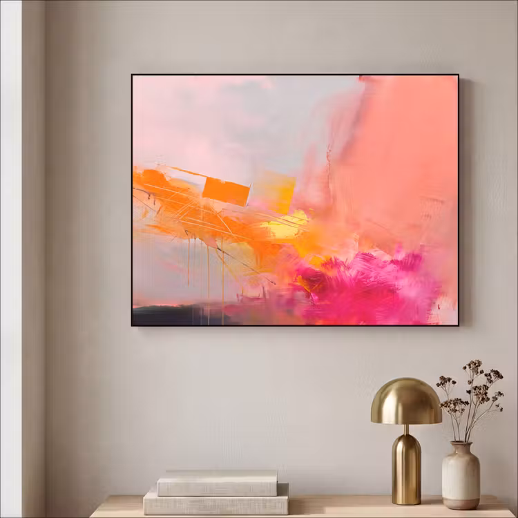 Art Frame - Abstract - Kleurrijk - Modern - Roze — 3