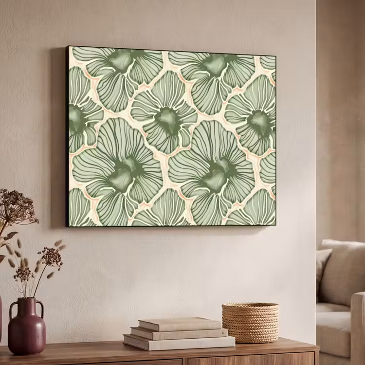 Art Frame - Groen - Botanisch - Bloemen - Organisch - Patroon — 4