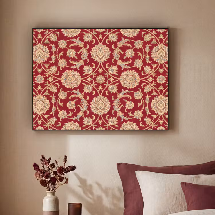 Art Frame - Patroon - Bloem - Klassiek - Oosters - Rood — 2