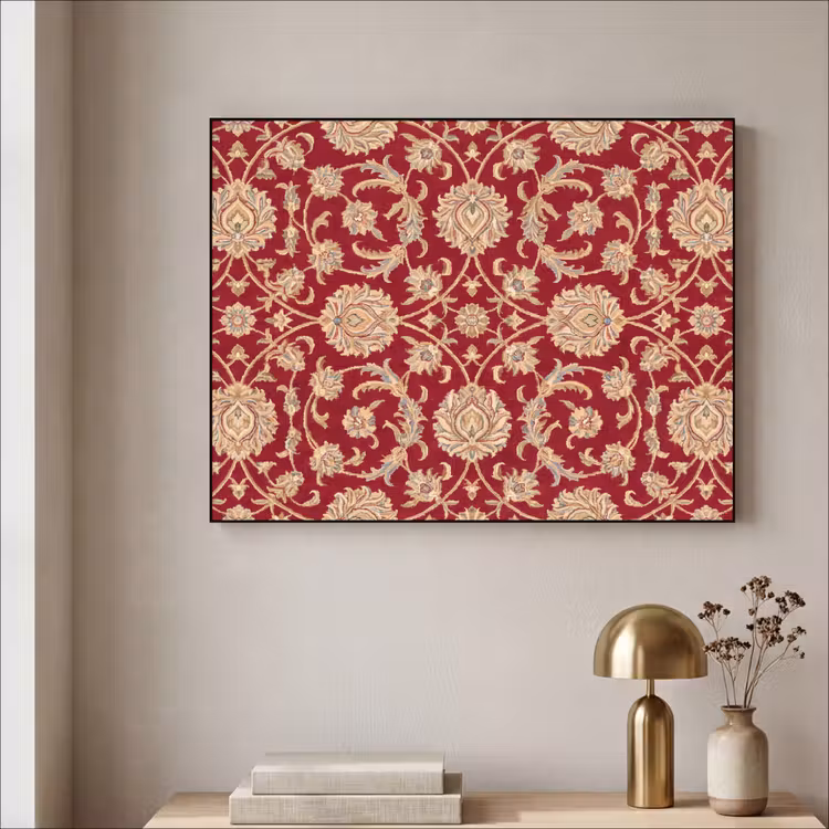 Art Frame - Patroon - Bloem - Klassiek - Oosters - Rood — 3