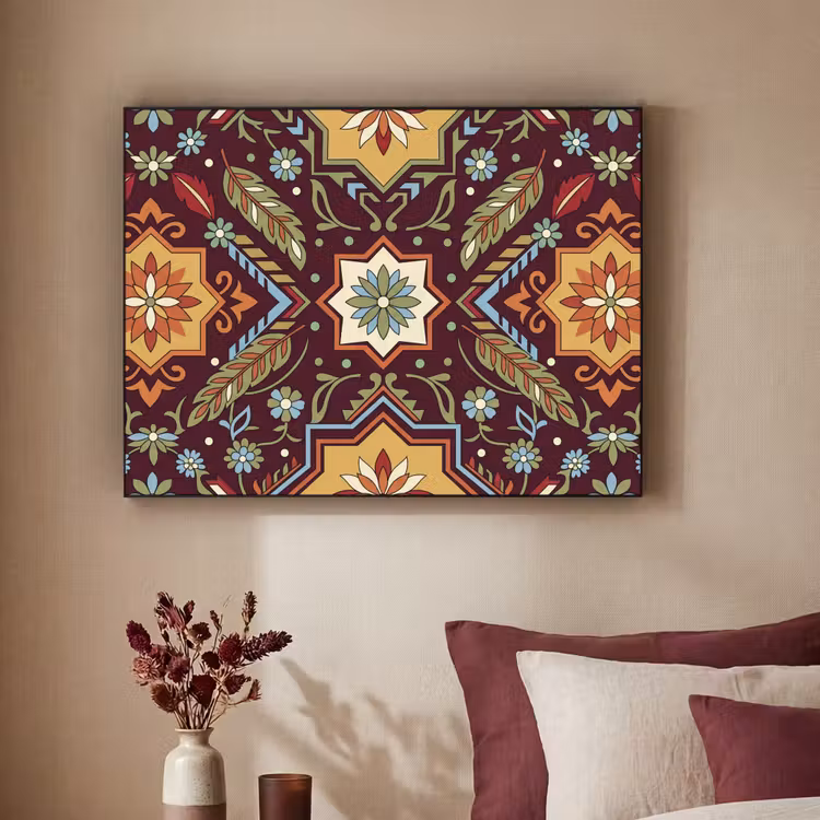 Art Frame - Patroon - Floraal - Geometrisch - Kleurrijk - Decoratie — 2