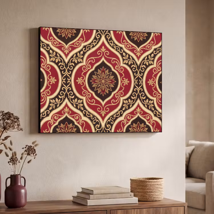 Art Frame - Patroon - Ornament - Barok - Rood - Goud — 4
