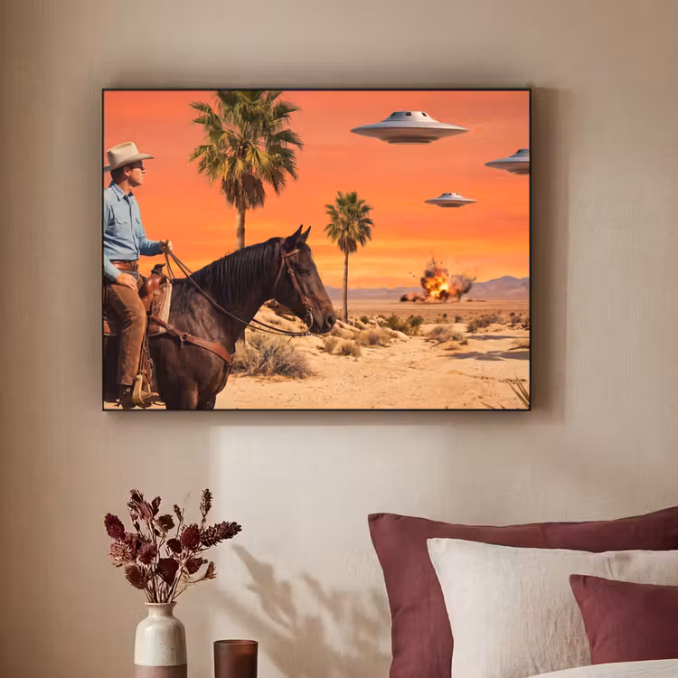 Art Frame - Cowboy - Paard - Woestijn — 2