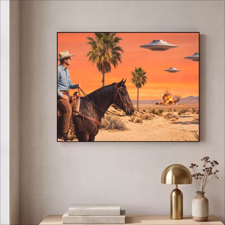Art Frame - Cowboy - Paard - Woestijn — 3