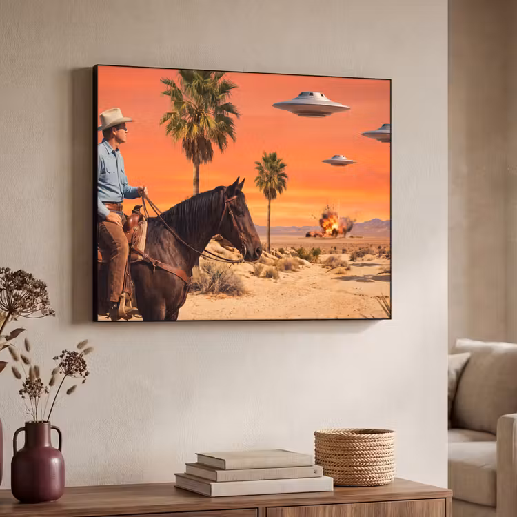 Art Frame - Cowboy - Paard - Woestijn — 4