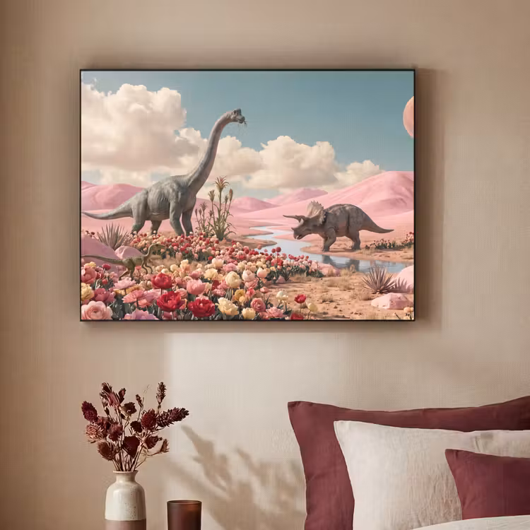 Art Frame - Dinosaurus - Roze - Landschap — 2