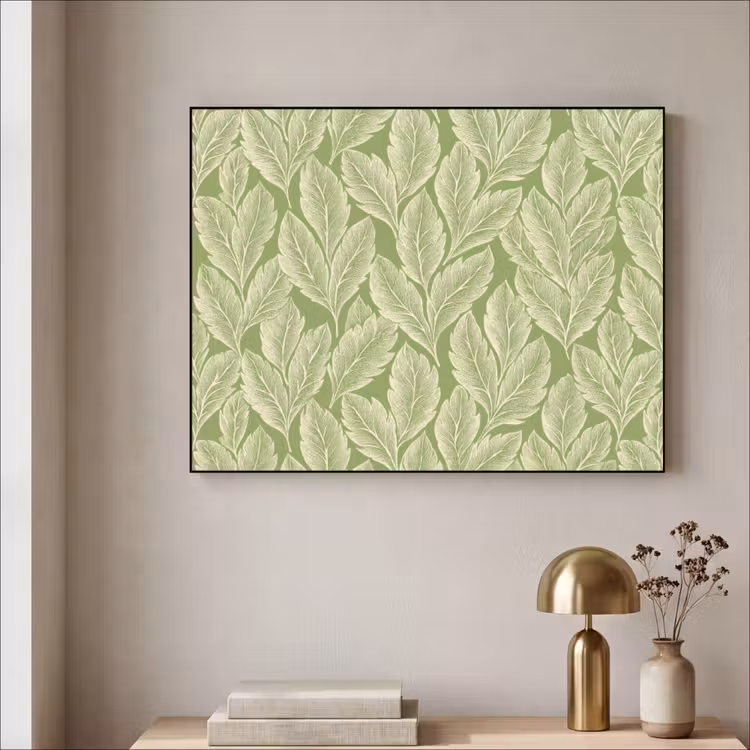 Art Frame - Groen - Botanisch - Bladeren - Vintage - Patroon — 3