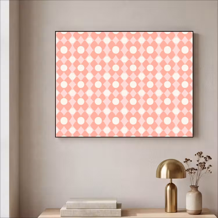 Art Frame - Koraal - Retro - Geometrisch - Patroon — 3