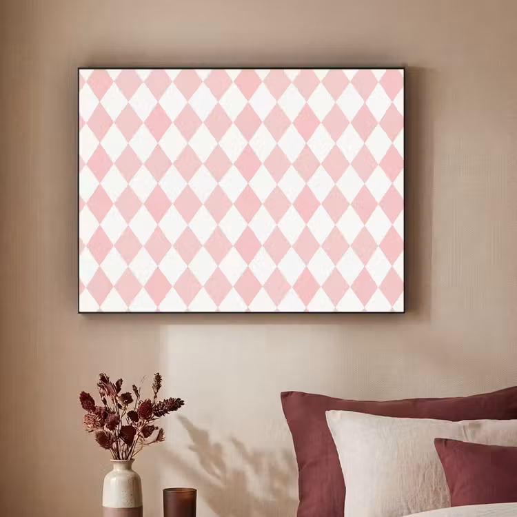 Art Frame - Lichtroze - Ruiten - Geometrisch - Patroon — 2