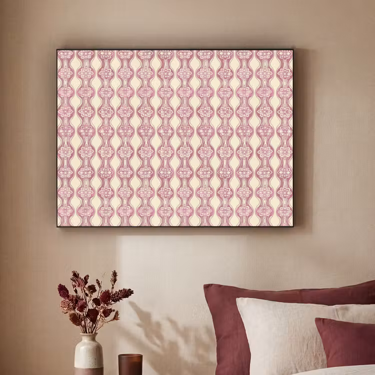 Art Frame - Paarsroze - Bloemen - Retro - Patroon — 2