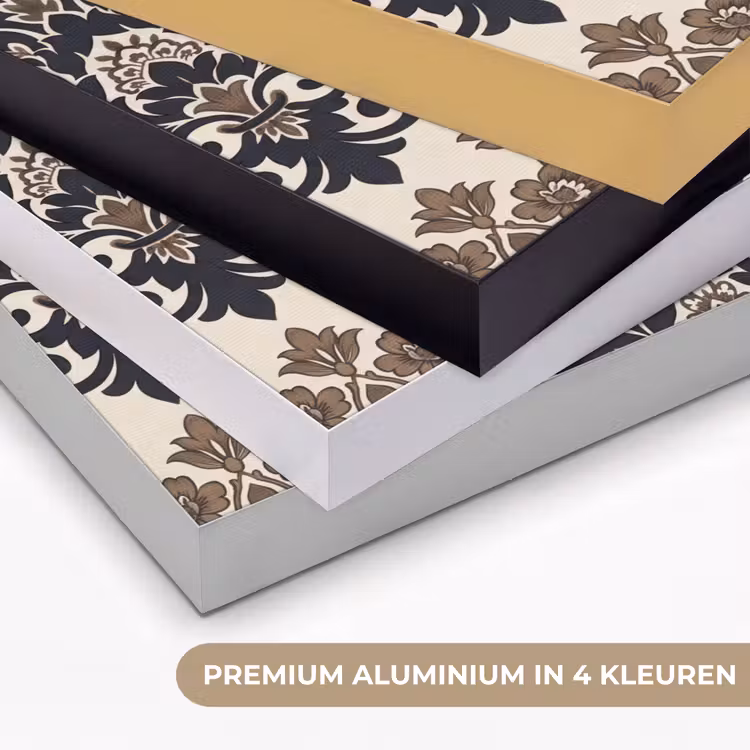 Art Frame - Patroon - Floraal - Klassiek - Beige-blauw — 5