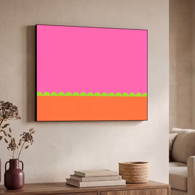 Art Frame - Abstract - Geometrisch - Kleurblokken - Roze - Oranje — 4