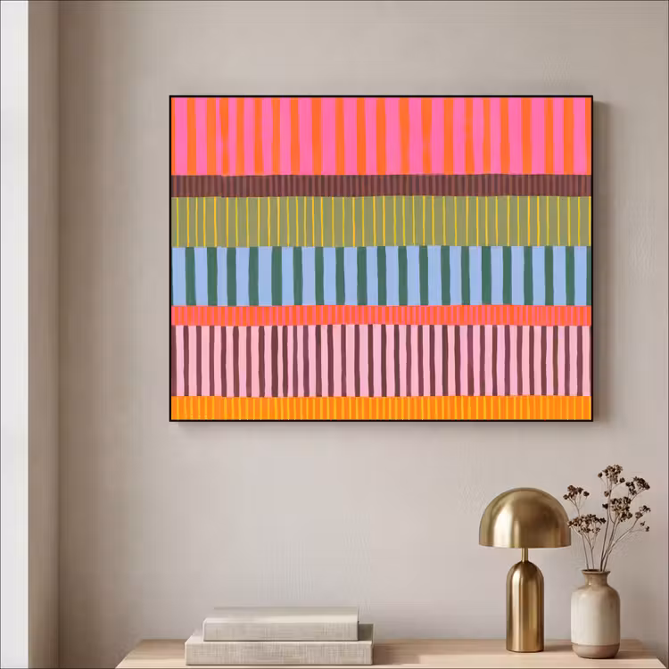 Art Frame - Abstract - Strepen - Modern - Kleurrijk - Kunst — 3