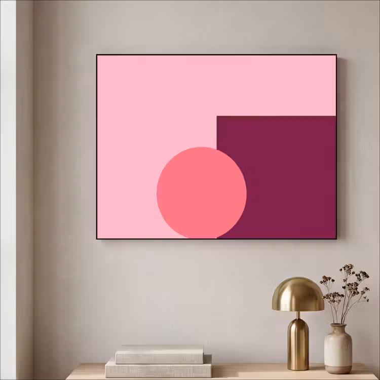 Art Frame - Abstract - Vormen - Roze - Modern - Design — 3