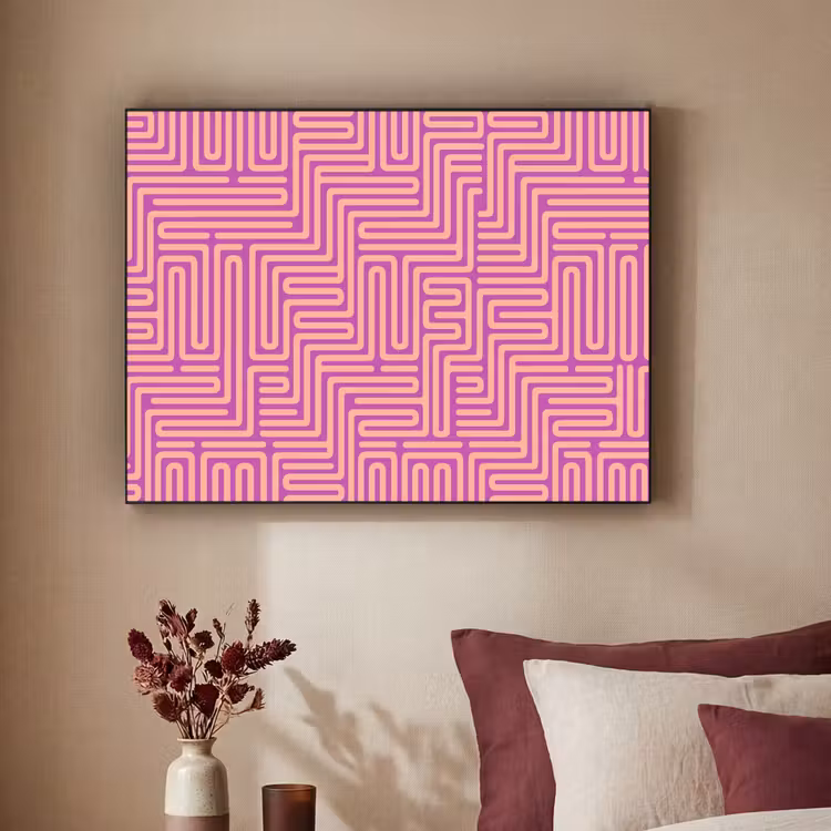 Art Frame - Patroon - Lijnen - Abstract - Modern - Paars — 2