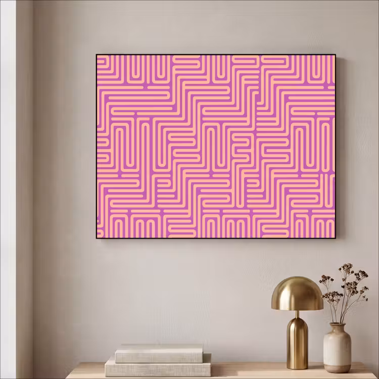 Art Frame - Patroon - Lijnen - Abstract - Modern - Paars — 3