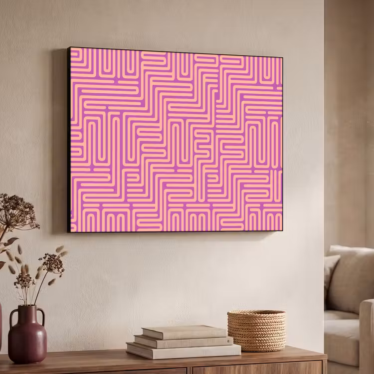 Art Frame - Patroon - Lijnen - Abstract - Modern - Paars — 4