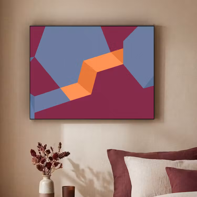 Art Frame - Abstract - Vormen - Modern - Blauw - Oranje — 2