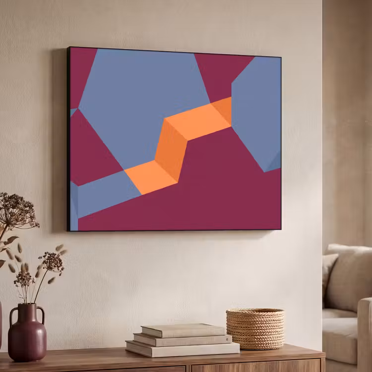 Art Frame - Abstract - Vormen - Modern - Blauw - Oranje — 4