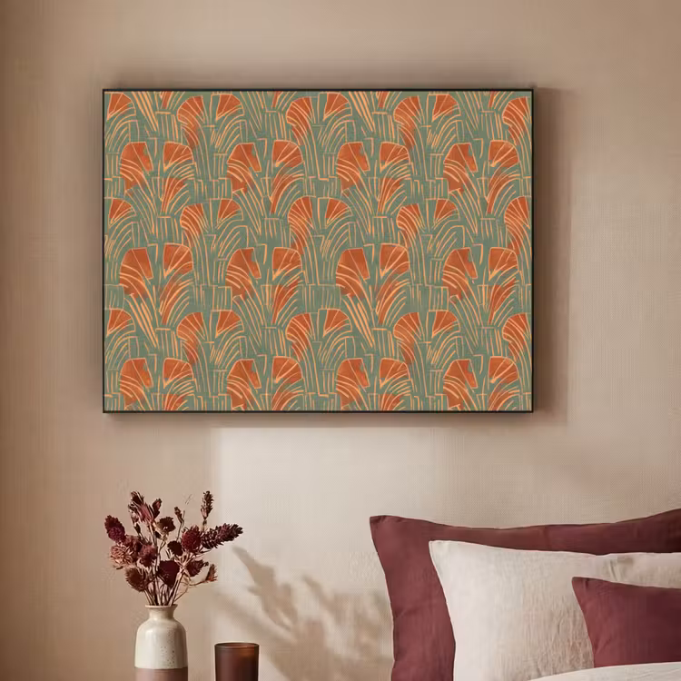 Art Frame - Groen - Terracotta - Deco - Waaiers — 2