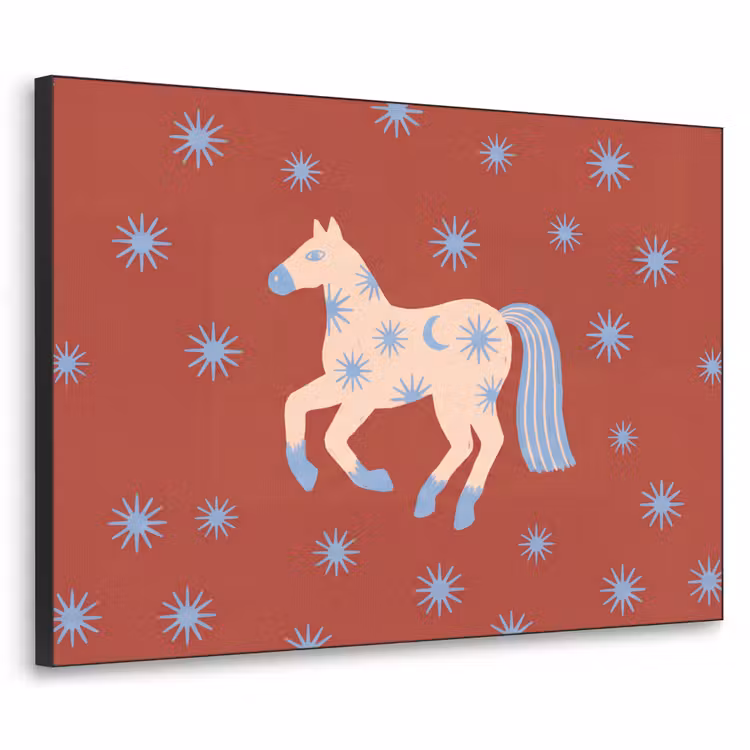 Art Frame - Dieren - Sterren - Maan - Abstract - Rood — 1