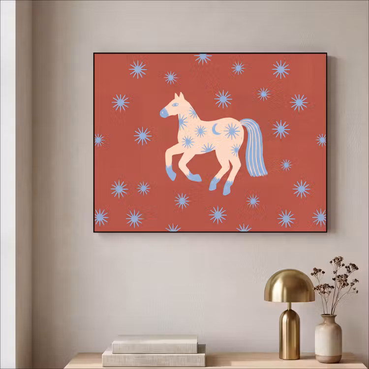 Art Frame - Dieren - Sterren - Maan - Abstract - Rood — 3