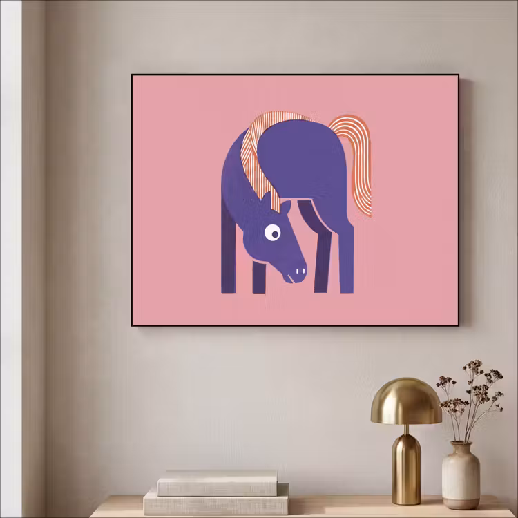 Art Frame - Paard - Abstract - Dieren - Modern - Blauw — 3