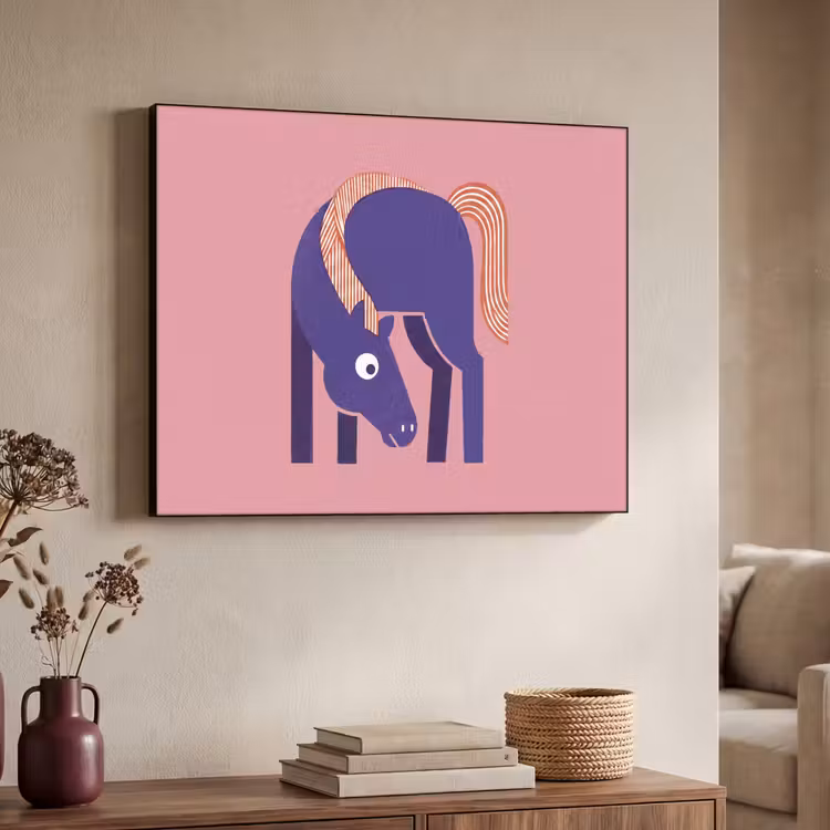 Art Frame - Paard - Abstract - Dieren - Modern - Blauw — 4