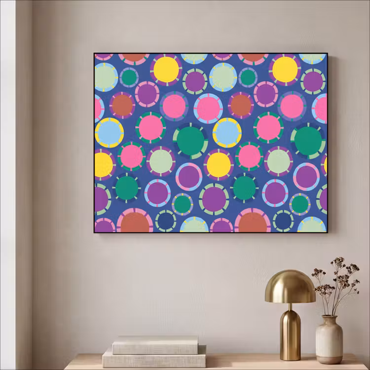 Art Frame - Patroon - Cirkels - Abstract - Kleurrijk — 3