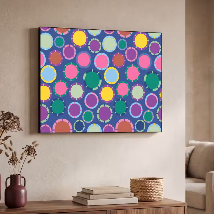 Art Frame - Patroon - Cirkels - Abstract - Kleurrijk — 4
