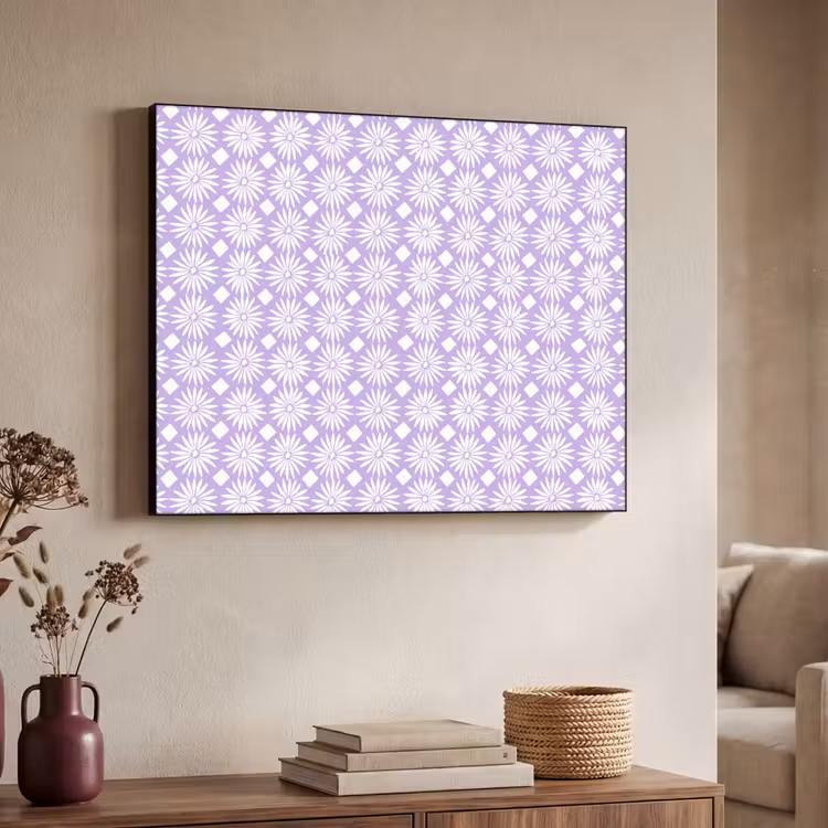 Art Frame - Lila - Botanisch - Bloemen - Margrieten - Patroon — 4